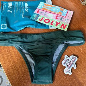 Jolyn Softy bikini bottom, size Large, Pine green, NWT